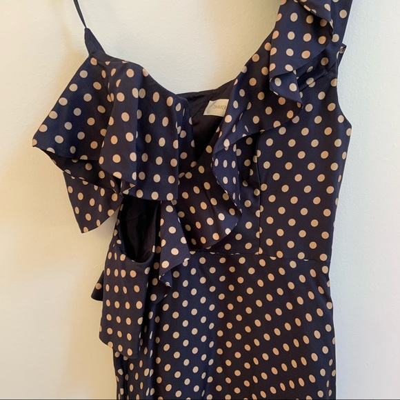 Zimmermann Navy and White Polka Dot Cut Out Mini Dress Size 2 (medium) - Picture 5 of 7